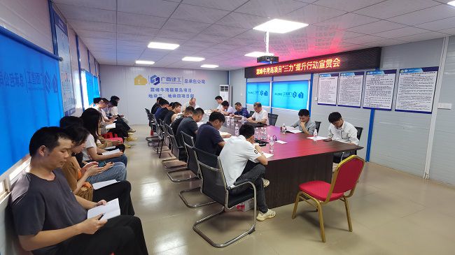 分公司黨支部書記、副總經(jīng)理胡海云深入牛灣島項目宣貫《“三力”提升行動》。黃修書 攝修圖）.jpg